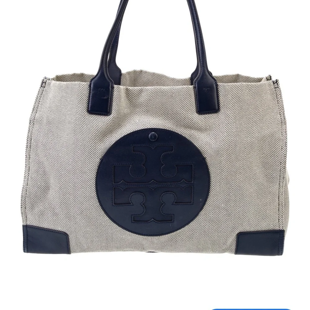 Tory Burch Black and Tan Tote Bag